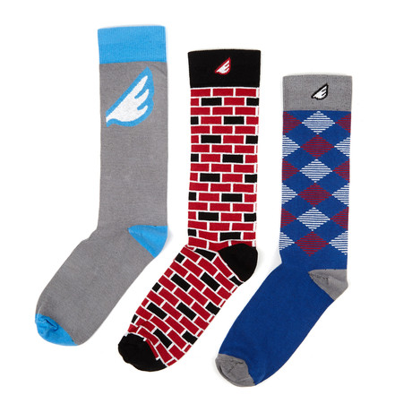 Wings + Bricks Sock Pack // Set of 3