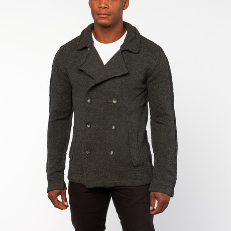 Ludwig Double Breasted Sweater // Charcoal (S)