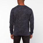 Keith Printed French Terry Pullover // Navy (S)