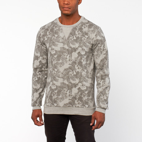 Keith Printed French Terry Pullover // Grey (S)