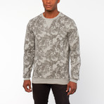 Keith Printed French Terry Pullover // Grey (XL)