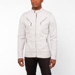 Cortez Biker Jacket // Heather White (XL)