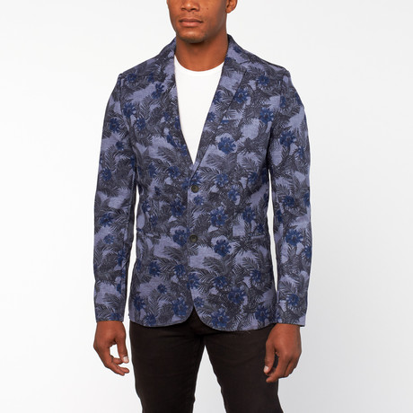 Johnny Printed Blazer // Navy (S)