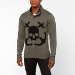 Blackbeard Skull Sweater // Charcoal (S)