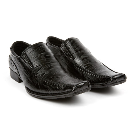 Textured Dress Loafer // Black (US: 7)