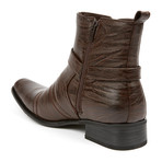 Moto Side Zipper Boot // Dark Brown (US: 9)