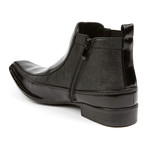 Mixed Material Chelsea Boot + Side Zipper // Black (US: 7)