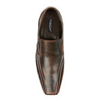 Dress Loafer + Stud Accent // Dark Brown (US: 9.5)