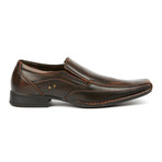 Dress Loafer + Stud Accent // Dark Brown (US: 9.5)