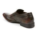 Dress Loafer + Stud Accent // Dark Brown (US: 9.5)