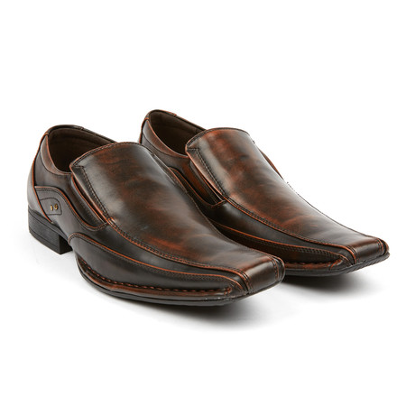 Dress Loafer + Stud Accent // Dark Brown (US: 7)