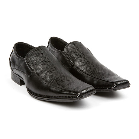 Lizard Print Loafer // Black (US: 7)