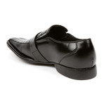 Crocodile Print Buckle Loafer // Black (US: 9.5)