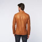 Hudson Reversible Lamb Leather Jacket // Whiskey + Black (S)