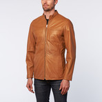 Hudson Reversible Lamb Leather Jacket // Whiskey + Black (S)