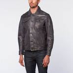 Lee Hand Waxed Leather Jacket // Navy (L)