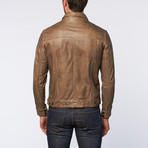 Lee Hand Waxed Leather Jacket // Stone (XL)