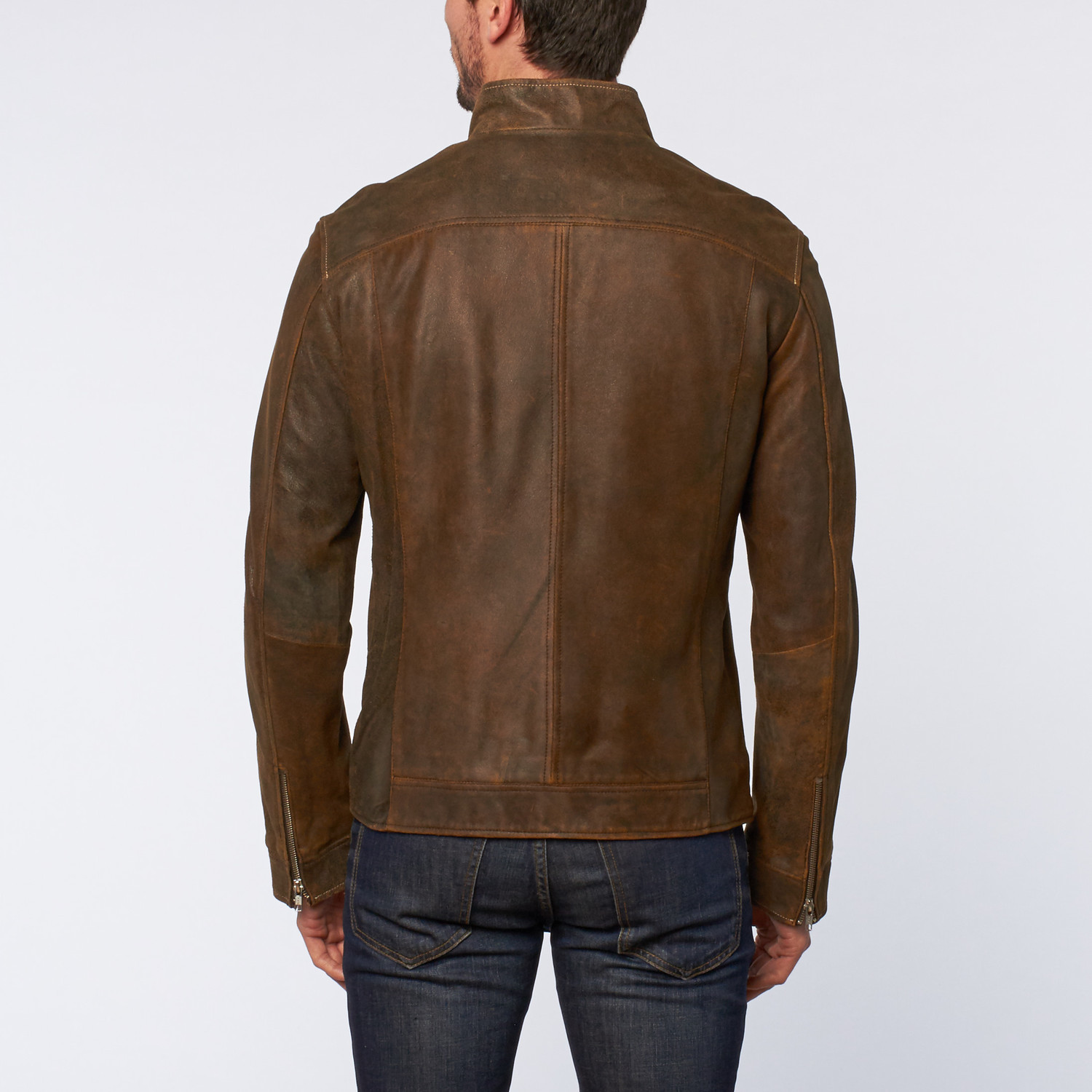 Leather Raglan Sleeve Jacket // Antique Brown (S) - Regency by LaMarque ...