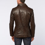 LaMarque // Leather Peacoat // Brown (L)
