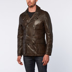 LaMarque // Leather Peacoat // Brown (M)