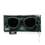 Vista Leather Sunglasses (Black)