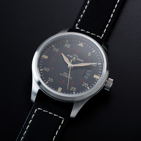 Air Blue // Delta Pilot Vintage Lume Automatic // DELTAAUTOSSGREY