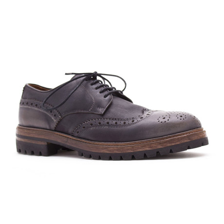 Edisson Leather Brogue Derby // Pesca Wash Black (Euro: 39)