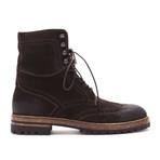 Edisson Suede Brogue Boot // Ebony (Euro: 40)