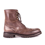 Brume Leather Brogue Boot // Vega Crust Dark Brown (Euro: 41)