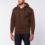 Micro Fleece Hoodie // Chocolate (L)