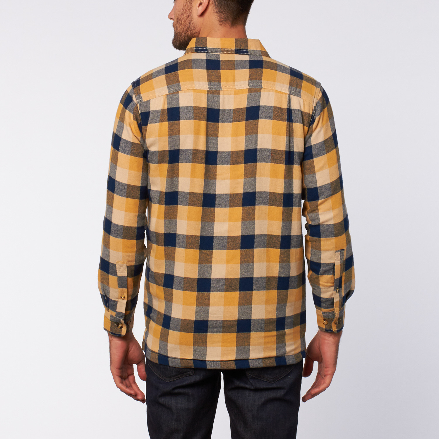 Flannel Shirt Jacket // Yellow + Blue + Khaki (S) - Stanley - Touch of ...