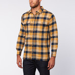 Flannel Shirt Jacket // Yellow + Blue + Khaki (L)