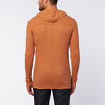 Washed Thermal Hoodie // Rust (L)