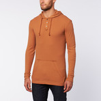 Washed Thermal Hoodie // Rust (L)