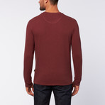 Thermal 3 Button Henley // Red Mahogany (2XL)