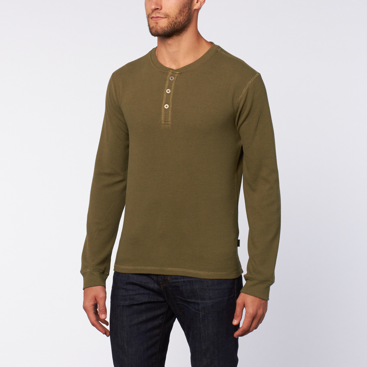 Thermal 3 Button Henley // Winter Moss (S) - Stanley - Touch of Modern