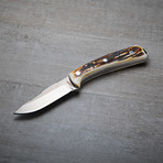 Trophy Drop Point Stag Handle by Russs Kommer