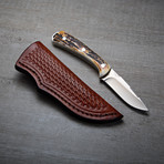 Trophy Drop Point Stag Handle by Russs Kommer