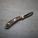 Trophy Drop Point Stag Handle by Russs Kommer