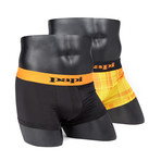 2-Pack Ibiza Plaid Brazilian // Black + Orange (L)