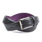 32mm Unstitched Burnished Belt // Grey (32)