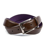 32mm Unstitched Burnished Belt // Brown (32)