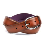 35mm Two-Tone Burnished Belt // Brown (32)