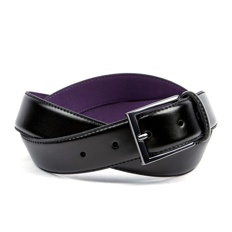 32mm Tabbed Dress Belt // Black (32)