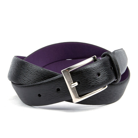 32mm Paglia Textured Belt // Black (32)