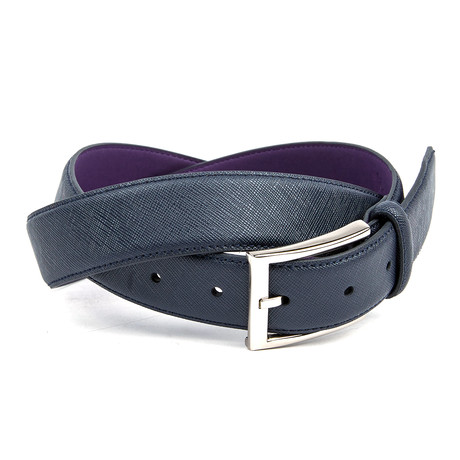 32mm Saffiano Belt // Navy (32)