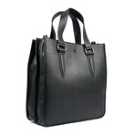Saffiano North + South Tote // Black