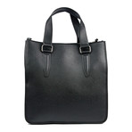 Saffiano North + South Tote // Black