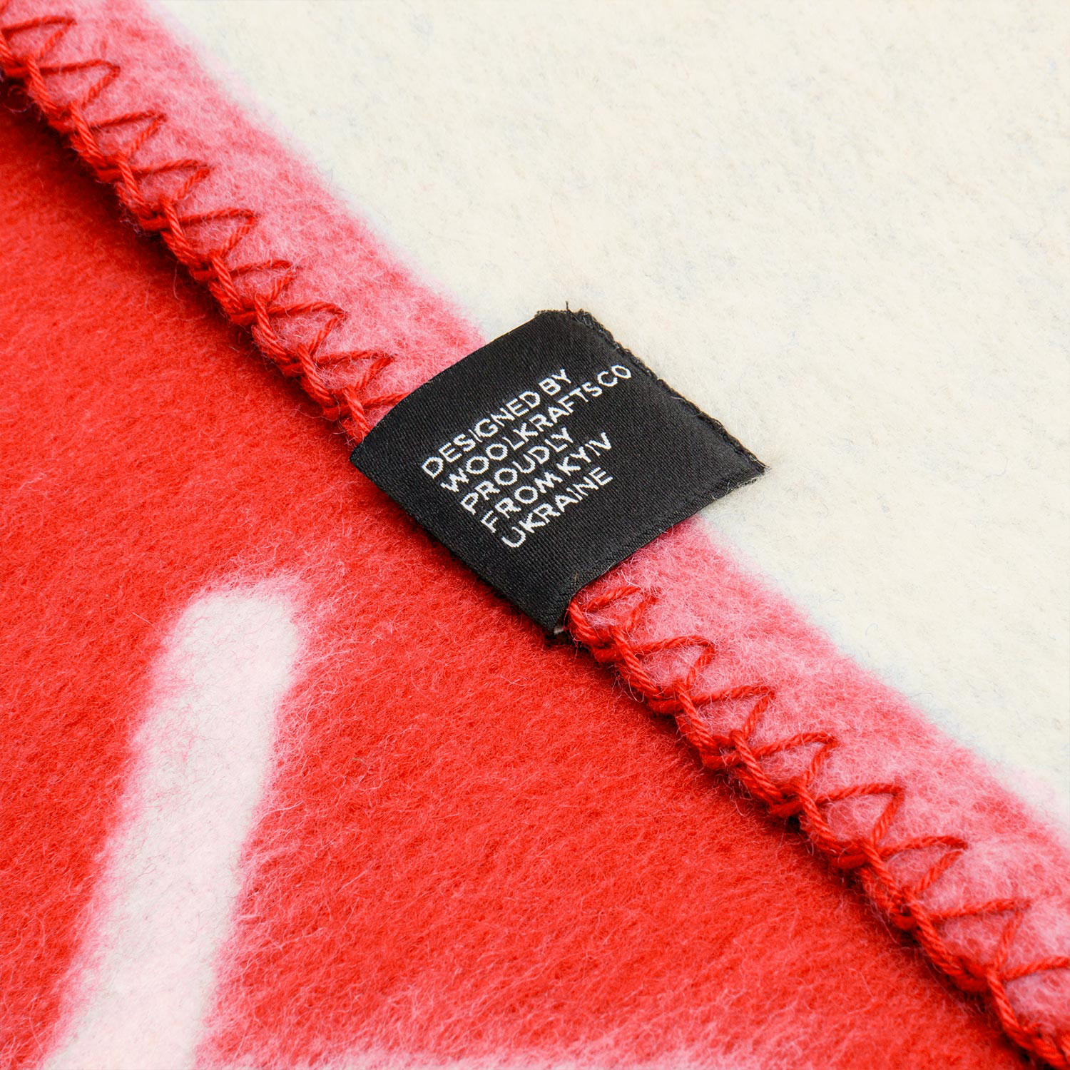 XO Merino Wool Blanket // Red + White WoolKrafts Touch of Modern