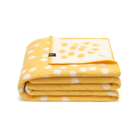 Sand Merino Wool Blanket // Yellow + White